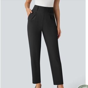 NWT HALARA Flex high waisted pocket solid work tapered pants size Medium Tall